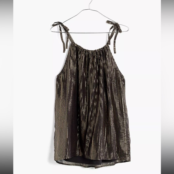 MADEWELL Metallic Striped Cami Top Size 0 - Picture 4 of 8